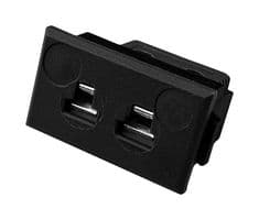 AM-J-FF (PACK OF 10) - LABFACILITY - AM-J-FF (PACK OF 10) - Thermocouple Connector, Miniature, Black, Socket, J, ANSI, Fascia Mount, Pack of 10