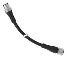 BC-M12F4-M12M4-22-0.3 - BANNER ENGINEERING - BC-M12F4-M12M4-22-0.3 - Sensor Cable, A Coded, Black, M12 Receptacle, M12 Plug, 4 Positions, 300 mm, 11.8 "