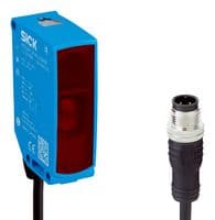 WLA26P-34162100A00 - SICK - WLA26P-34162100A00 - Photoelectric Sensor, 18m, NPN/PNP/Push Pull, Retroreflective, 4Pin M12 Connector Cable, W26 Series