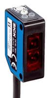 WL100-2N1429 - SICK - WL100-2N1429 - Photoelectric Sensor, 3 m, NPN, Dual Lens, Retroreflective, Cable, 10 to 30 VDC, W100-2 Series
