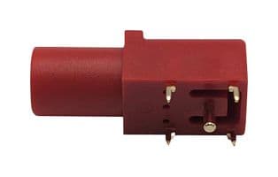 BU-163-2 - MUELLER ELECTRIC - BU-163-2 - Banana Test Connector, Jack, PCB Mount, 24 A, 60 VDC, Gold Plated Contacts, Red