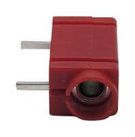 BU-164-2 - MUELLER ELECTRIC - BU-164-2 - Banana Test Connector, Jack, Panel Mount, 24 A, 60 VDC, Silver Plated Contacts, Red