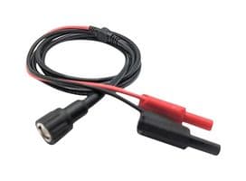 AI-21.020-1.2M - MUELLER ELECTRIC - AI-21.020-1.2M - BNC Breakout, BNC Plug, 4mm Stackable Banana Plugs, Shrouded x 2, 3.94 ft, 1.2 m, Black, Red, 3 A