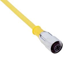 KA24-SIF22 - SICK - KA24-SIF22 - Sensor Cable, Yellow, 1/2"-20 Sensor Straight 4 Position Receptacle, Free End, 4 Positions, 2 m