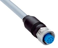 YF2A28-020VA6XLEAX - SICK - YF2A28-020VA6XLEAX - Sensor Cable, A Coded, Grey, M12 Receptacle, Free End, 8 Positions, 2 m, 6.6 ft