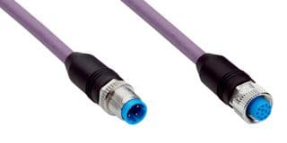 YF2A2B-050S01M2D24 - SICK - YF2A2B-050S01M2D24 - Sensor Cable, 12Pos/4Pos, A/D Coded, Violet, M12 Receptacle, M12 Plug, 5 m, 16.4 ft