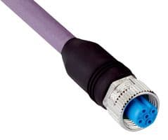 YF2B22-050PB1XLEAX - SICK - YF2B22-050PB1XLEAX - Sensor Cable, B Coded, Violet, M12 Receptacle, Free End, 2 Positions, 5 m, 16.4 ft