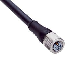 YF2L15-020UH1XLEAX - SICK - YF2L15-020UH1XLEAX - Sensor Cable, L Coded, Black, M12 Receptacle, Free End, 5 Positions, 2 m, 6.6 ft