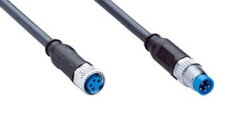 YF8U14-020UA3M8U14 - SICK - YF8U14-020UA3M8U14 - Sensor Cable, A Coded, Black, M8 Receptacle, M8 Plug, 4 Positions, 2 m, 6.6 ft