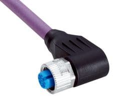 YG2A15-050C1BXLEAX - SICK - YG2A15-050C1BXLEAX - Sensor Cable, Black, 90° M12 Receptacle, Free End, 5 Positions, 5 m, 16.4 ft