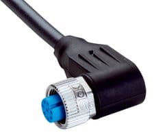 YG2A18-020UA5XLEAX - SICK - YG2A18-020UA5XLEAX - Sensor Cable, A Coded, Black, 90° M12 Receptacle, Free End, 8 Positions, 2 m, 6.6 ft