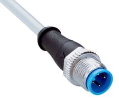YM2A14-020VB3XLEAX - SICK - YM2A14-020VB3XLEAX - Sensor Cable, A Coded, Grey, M12 Plug, Free End, 4 Positions, 2 m, 6.6 ft