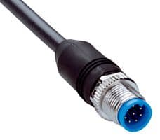 YM2A18-010UA5XLEAX - SICK - YM2A18-010UA5XLEAX - Sensor Cable, A Coded, Black, M12 Plug, Free End, 8 Positions, 1 m, 3.3 ft