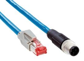YM2D24-020EA1MRJA4 - SICK - YM2D24-020EA1MRJA4 - Sensor Cable, 4Pos/8Pos, D Coded, Green, M12 Plug, RJ45 Plug, 2 m, 6.6 ft