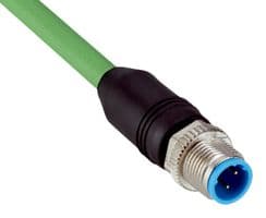 YM2D24-050PN1XLEAX - SICK - YM2D24-050PN1XLEAX - Sensor Cable, D Coded, Green, M12 Plug, Free End, 4 Positions, 5 m, 16.4 ft