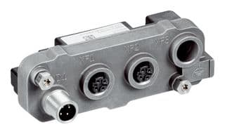 MICSX-BANNZZZZ1 - SICK - MICSX-BANNZZZZ1 - System Plug, 4 Pin A-Coded M12 Connector, 2 x 4 Pin D-Coded M12 Connector, microScan3 Series Scanner