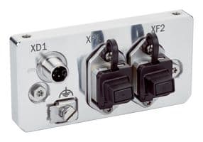 MICSX-CPNNZZZZ1 - SICK - MICSX-CPNNZZZZ1 - System Plug, 5 Pin L-Coded M12 Connector, 2 x RJ45 Connector, microScan3 Series Scanners