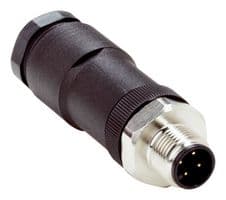 STE-1204-TN - SICK - STE-1204-TN - Sensor Connector, M12, Male, 4 Positions, Screw Pin, Straight Cable Mount