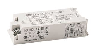 XLC-60-H-N - MEAN WELL - XLC-60-H-N - LED Driver, IO Adj W/NFC, LED Lighting, 60 W, 54 VDC, 1.4 A, Constant Power, 110 V