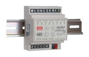 KAA-8R-10S - MEAN WELL - KAA-8R-10S - KNX Universal Actuator, 8 Channel, 21 to 31 V Bus Voltage, 10A, -30 to 45 °C, Manual Control