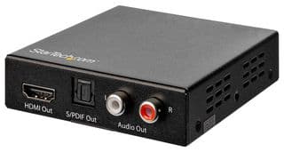 HD202A - STARTECH - HD202A - HDMI Audio Extractor, 100 to 240VAC, 60Hz, Black, Aluminium, AC Adapter, NA, EU, UK, ANZ