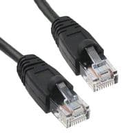 RJE1Y22305644401 - AMPHENOL COMMUNICATIONS SOLUTIONS - RJE1Y22305644401 - Ethernet Cable, 8P8C, Cat6, RJ45 Plug to RJ45 Plug, SFTP (Screened Foiled Twisted Pair), Black