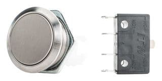 H48M-210N - ITW SWITCHES - H48M-210N - Vandal Resistant Switch, H48M Series, 19.56 mm, SPDT-DB, Maintained, Round, Natural