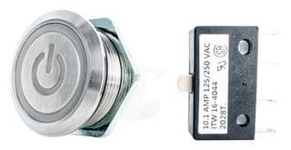 H48M-213W - ITW SWITCHES - H48M-213W - Vandal Resistant Switch, Power Illumination, H48M Series, 19.56 mm, SPDT-DB, Maintained, Round