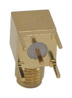 BU-1420701321 - MUELLER ELECTRIC - BU-1420701321 - RF / Coaxial Connector, SMA Coaxial, Right Angle Jack, Board Edge / End Launch, 50 ohm, Brass