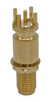 BU-1420701421 - MUELLER ELECTRIC - BU-1420701421 - RF / Coaxial Connector, SMA Coaxial, Straight Bulkhead Jack, Board Edge / End Launch, 50 ohm