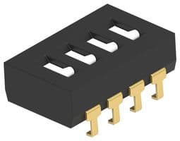 1-1825059-6 - TE CONNECTIVITY - 1-1825059-6 - DIP / SIP Switch, 4 Circuits, Flush Slide, Surface Mount, SPST, 5 V, 1 A