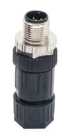 MSAS-05BMMB-SL7001 - AMPHENOL LTW - MSAS-05BMMB-SL7001 - Sensor Connector, M Series, M12, Male, 5 Positions, Screw Pin, Straight Cable Mount