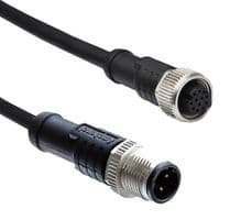 MSAP08ML-SAPFL-SDA05 - AMPHENOL LTW - MSAP08ML-SAPFL-SDA05 - Sensor Cable, M12 Sensor Straight Plug, M12 Sensor Straight Receptacle, 8 Positions, 500 mm