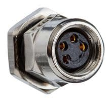 8A-06PFFS-SH7001 - AMPHENOL LTW - 8A-06PFFS-SH7001 - Sensor Connector, M Series, M8, Female, 6 Positions, Solder Socket, Straight Panel Mount