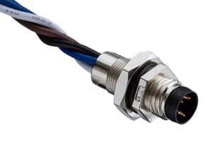 8-04PMMS-SH7002 - AMPHENOL LTW - 8-04PMMS-SH7002 - Sensor Connector, M Series, M8, Male, 4 Positions, Solder Pin, Straight Panel Mount