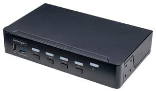 P4AD122-KVM-SWITCH - STARTECH - P4AD122-KVM-SWITCH - KVM Switch, 4-Port DisplayPort KVM Switch, 4K 60Hz, 6x USB Ports, TAA Compliant