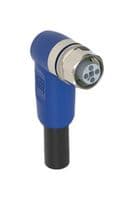 RKWTS 4T-1025/10 M - LUMBERG AUTOMATION - RKWTS 4T-1025/10 M - Sensor Cable, T Coded, Shielded, 90° M12 Receptacle, Free End, 4 Positions, 10 m, 32.8 ft