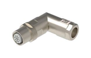 RM12C-FASV4D-CAT5 - LUMBERG AUTOMATION - RM12C-FASV4D-CAT5 - Sensor Connector, M12, Female, 4 Positions, Crimp Socket, Right Angle Cable Mount