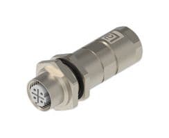RM12C-FSSR4D-CAT5 - LUMBERG AUTOMATION - RM12C-FSSR4D-CAT5 - Sensor Connector, M12, Female, 4 Positions, Crimp Socket, Straight Cable Mount