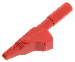 CTM-652-2 - CAL TEST ELECTRONICS - CTM-652-2 - Alligator Clip, 7 mm Jaws Open, 20 A Current, Red