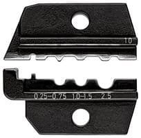97 49 10 - KNIPEX - 97 49 10 - Crimp Tool Die, 24-14AWG, 0.25-2.5mm² Non-Insulated Tubular Cable Lugs and Crimp Terminals