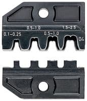 97 49 04 - KNIPEX - 97 49 04 - Crimp Tool Die, 4 Profile, 26-14AWG, 0.1-2.5mm² Non-Insulated Open Plug Type Connectors