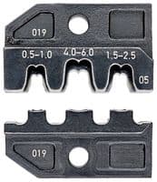 97 49 05 - KNIPEX - 97 49 05 - Crimp Tool Die, 3 Profile, 20-10AWG, 0.5-6mm² Non-Insulated Open Plug Type Connectors