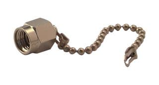62_SMA-0-0-1/-11_NE - HUBER+SUHNER - 62_SMA-0-0-1/-11_NE - Dust Cap / Cover, Protective Cap with Chain, Huber+Suhner SMA Jacks, Brass Body