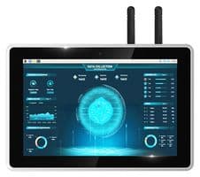 ED-HMI2120-101C-1216 - EDATEC - ED-HMI2120-101C-1216 - Industrial Panel PC, RPI CM4, 2GB LPDDR4, 1.5GHz, BCM2711, 64-bit ARM Cortex-A72 v8, 16GB eMMC