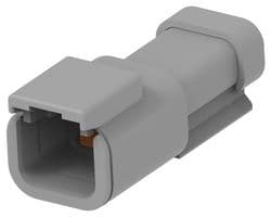 DTM04-2P-P006 - DEUTSCH - TE CONNECTIVITY - DTM04-2P-P006 - Automotive Connector Housing, Grey, Key A, DTM Series, Receptacle, 2 Ways