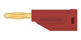 99022536 - SCHUTZINGER - 99022536 - Banana Test Connector, 4mm Dia, Plug, Cable Mount, 60 VDC, Gold Plated Contacts, Red