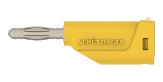 99022543 - SCHUTZINGER - 99022543 - Banana Test Connector, 4mm Dia, Plug, Cable Mount, 60 VDC, Nickel Plated Contacts, Yellow