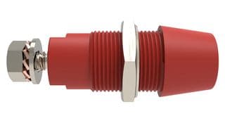 99023234 - SCHUTZINGER - 99023234 - Banana Test Connector, 4mm Dia, Jack, Panel Mount, 32 A, 1 kV, Nickel Plated Contacts, Red