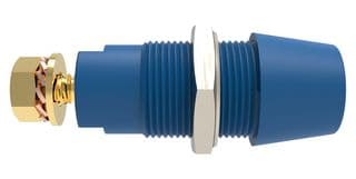 99023241 - SCHUTZINGER - 99023241 - Banana Test Connector, 4mm Dia, Jack, Panel Mount, 32 A, 1 kV, Gold Plated Contacts, Blue